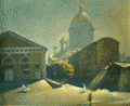 The burning morning in St.-Petersburg