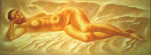 The naked on sand